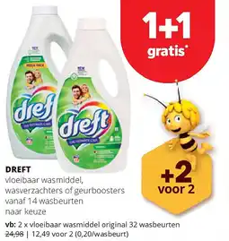 Spar DREFT vloeibaar wasmiddel original 32 wasbeurten aanbieding