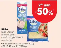 Spar DILEA emmental zero lactose 100 g aanbieding