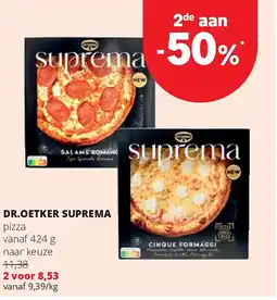 Spar DR.OETKER SUPREMA pizza vanaf 424 g aanbieding