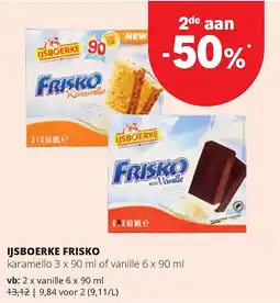Spar IJSBOERKE FRISKO vanille 6 x 90 ml aanbieding