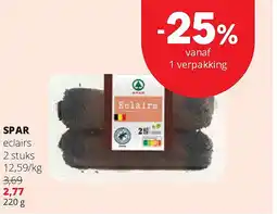 Spar SPAR eclairs 2 stuks aanbieding