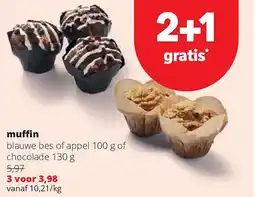 Spar muffi n blauwe bes of appel 100 g of chocolade 130 g aanbieding