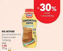 Spar DR.OETKER pannenkoekenmix shake & bake 10,06/kg aanbieding