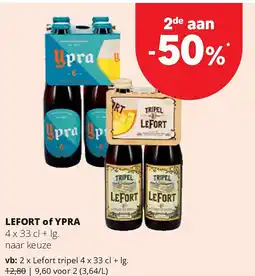 Spar Lefort tripel 4 x 33 cl + lg aanbieding