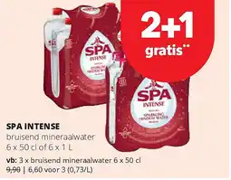Spar SPA INTENSE bruisend mineraalwater 6 x 50 cl aanbieding