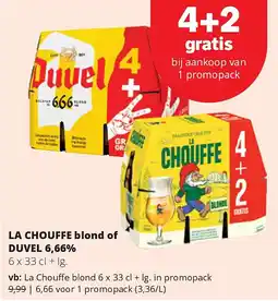 Spar La Chouff e blond 6 x 33 cl + lg. in promopack aanbieding