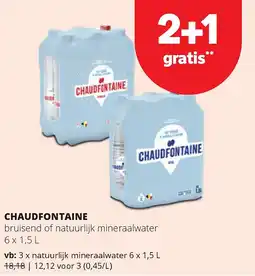 Spar CHAUDFONTAINE natuurlijk mineraalwater 6 x 1,5 L aanbieding