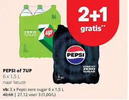 Spar Pepsi zero sugar 6 x 1,5 L aanbieding