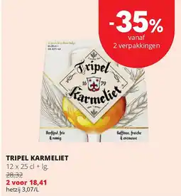 Spar TRIPEL KARMELIET 12 x 25 cl + lg aanbieding