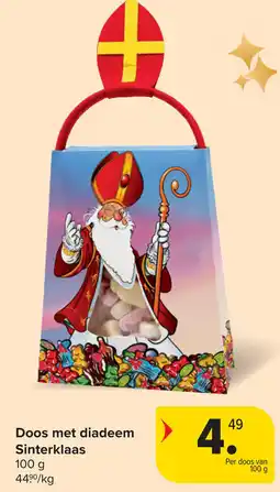 Carrefour Doos met diadeem Sinterklaas aanbieding