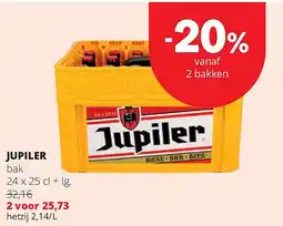 Spar JUPILER bak 24 x 25 cl + lg aanbieding