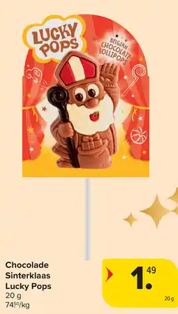 Carrefour Chocolade Sinterklaas Lucky Pops aanbieding