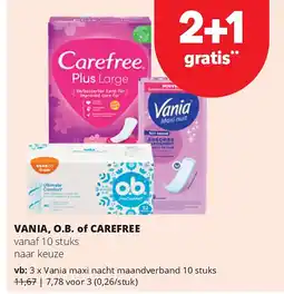 Spar Vania maxi nacht maandverband 10 stuks aanbieding
