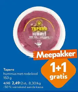 OKay Tapero hummus met rode kool 150 g aanbieding