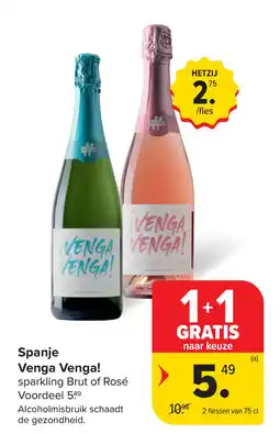 Carrefour Venga Venga! sparkling Brut of Rosé aanbieding