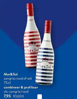 OKay Mar& Sol sangria rood of wit 75 cl aanbieding