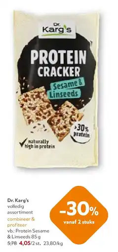 OKay Dr. Karg's Protein Sesame & Linseeds 85 g aanbieding