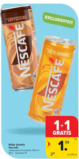 Carrefour Nescafé Blikje ijskoffie aanbieding