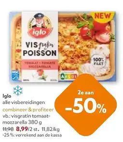 OKay Iglo visgratin tomaatmozzarella 380 g aanbieding