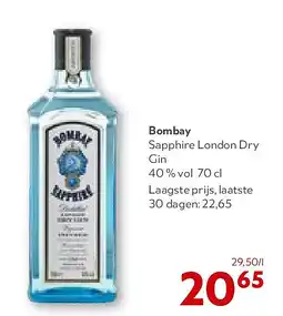 OKay Bombay 11,32/1 849 Sapphire London Dry Gin 40% vol 70 cl aanbieding