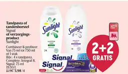 Delhaize Tandpasta of tandenborstel Signal of verzorgingsproduct Sunlight aanbieding