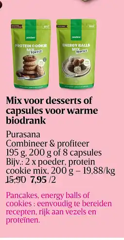 Delhaize Mix voor desserts of capsules voor warme biodrank aanbieding