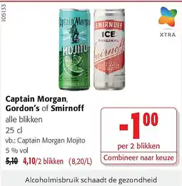 Colruyt Captain Morgan Mojito 5 % vol aanbieding