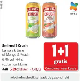 Colruyt Smirnoff Crush Lemon & Lime aanbieding