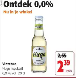 Colruyt Vintense Hugo mocktail 0,0 % vol 20 cl aanbieding