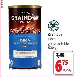 Colruyt Graindor Deca gemalen koffie 500 g aanbieding