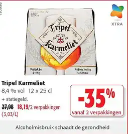 Colruyt Tripel Karmeliet 8,4 % vol 12 x 25 cl aanbieding