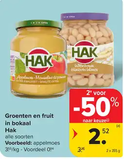 Carrefour Groenten en fruit in bokaal Hak aanbieding