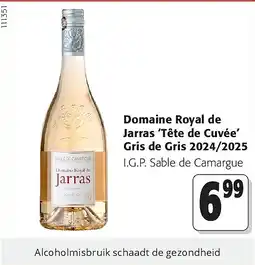 Colruyt Domaine Royal de Jarras ‘Tête de Cuvée’ Gris de Gris 2024/2025 aanbieding