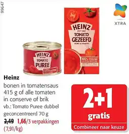 Colruyt Heinz Tomato Puree dubbel geconcentreerd 70 g aanbieding