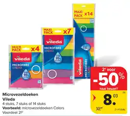 Carrefour Microvezeldoeken Vileda aanbieding