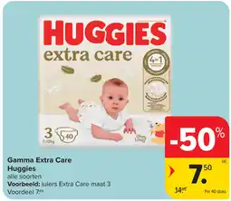 Carrefour Gamma Extra Care Huggies aanbieding