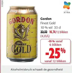 Colruyt Gordon Finest Gold 10 % vol 33 cl aanbieding