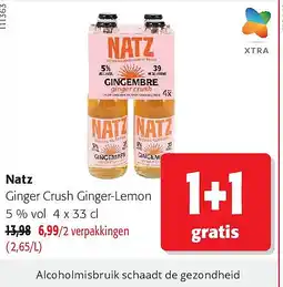 Colruyt Natz Ginger Crush Ginger-Lemon 5 % vol 4 x 33 cl aanbieding