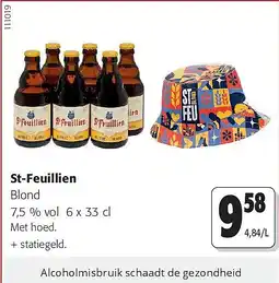 Colruyt St-Feuillien Blond 7,5 % vol 6 x 33 cl aanbieding