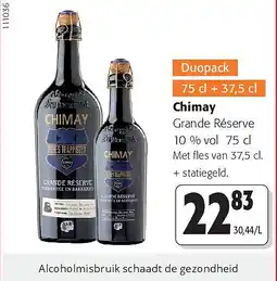 Colruyt Chimay Grande Réserve 10 % vol 75 cl aanbieding