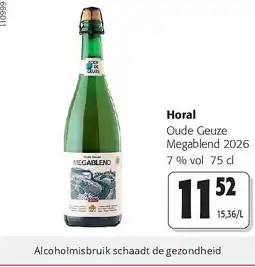 Colruyt oral Oude Geuze Megablend 2026 7 % vol 75 cl aanbieding