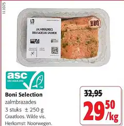 Colruyt Boni Selection zalmbrazades 3 stuks ± 250 g aanbieding