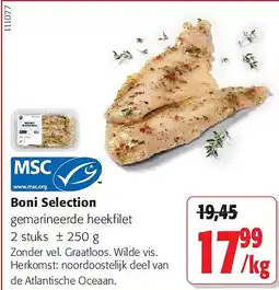 Colruyt Boni Selection gemarineerde heekfilet 2 stuks ± 250 g aanbieding