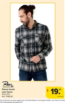 Carrefour Fleece hemd voor heren aanbieding