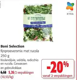 Colruyt Boni Selection fijnproeversmix met rucola 250 g aanbieding