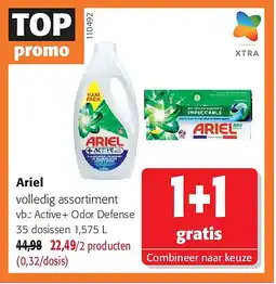 Colruyt Ariel Active+ Odor Defense 35 dosissen 1,575 L aanbieding
