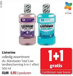 Colruyt Listerine Mondwater Total Care tandbescherming 6-in-1 effect 500 ml aanbieding