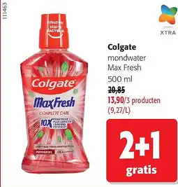 Colruyt Colgate mondwater Max Fresh 500 ml aanbieding