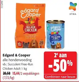 Colruyt Edgard & Cooper Succulent Free-Run Chicken Adult 1 kg aanbieding