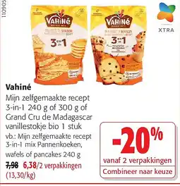 Colruyt Vahiné Mijn zelfgemaakte recept 3-in-1 mix Pannenkoeken, wafels of pancakes 240 g aanbieding